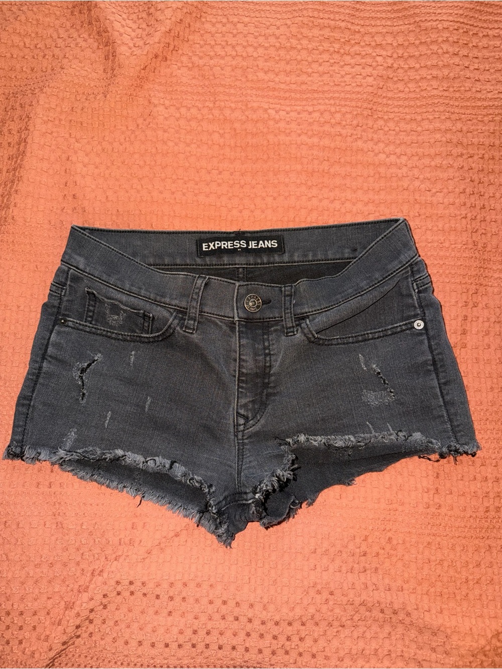 Women's Black Distressed Denim Mini Shorts